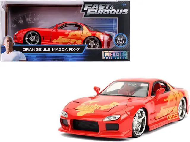 Alt view image 5 of 6 - Orange Julius' Mazda RX-7 "Fast & Furious" Movie 1/24 Diecast Model Car by Jada
