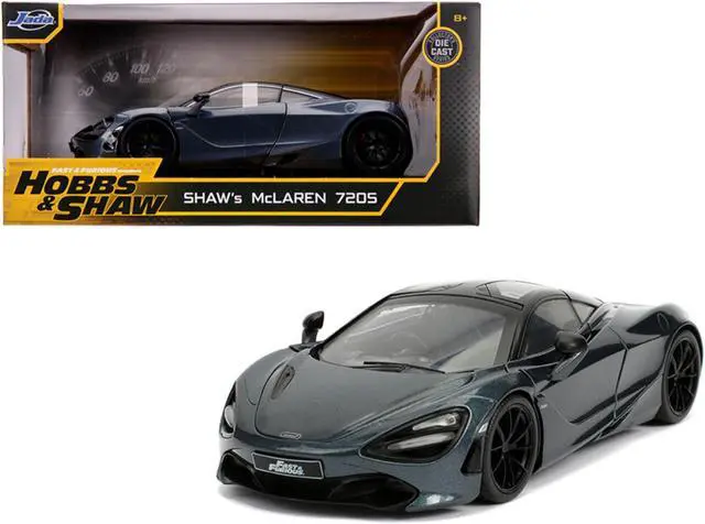 Alt view image 5 of 11 - Shaw's McLaren 720S RHD Metallic Gray "Fast & Furious Presents: Hobbs & Shaw" (2019) Movie 1/24 Diecast Model Car Jada
