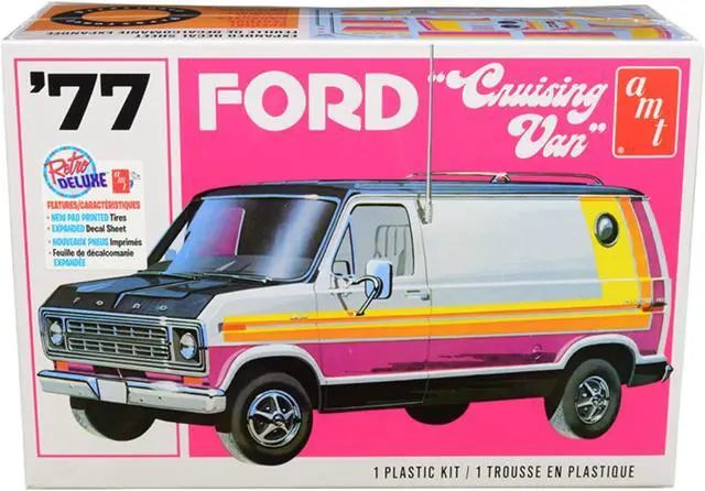 Alt view image 2 of 6 - Skill 2 Model Kit 1977 Ford "Cruising Van" 1/25 Scale Model by AMT