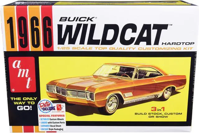 Alt view image 2 of 6 - Skill 2 Model Kit 1966 Buick Wildcat Hardtop 3 in 1 Kit 1/25 Scale Model by AMT