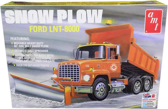Alt view image 2 of 5 - Skill 3 Model Kit Ford LNT-8000 Snow Plow Truck 1/25 Scale Model by AMT