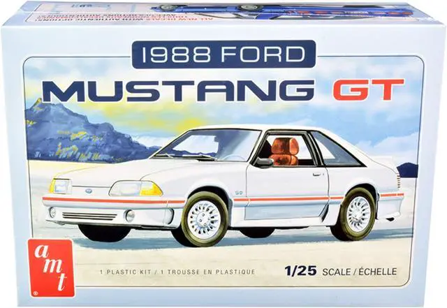 Alt view image 3 of 6 - Skill 2 Model Kit 1988 Ford Mustang GT 1/25 Scale Model by AMT