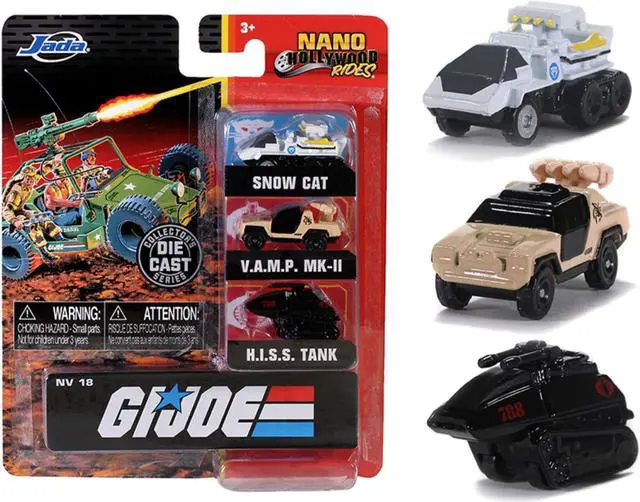 Alt view image 3 of 6 - "G.I. Joe" 3 piece Set "Nano Hollywood Rides" Diecast Models by Jada