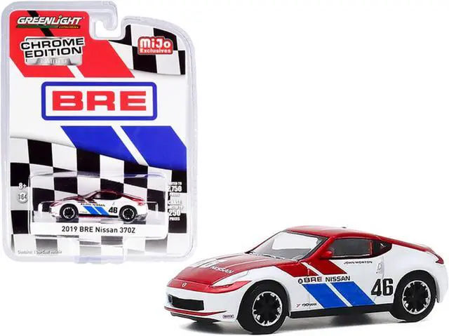 Alt view image 3 of 6 - 2019 Nissan 370Z #46 John Morton Chrome Red and White "BRE" "Chrome Edition" Limited Edition to 2750 pieces 1/64 Diecast Model Car by Greenlight