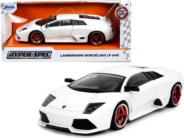 Main image of Lamborghini Murcielago LP640 White "Hyper-Spec" 1/24 Diecast Model Car by Jada