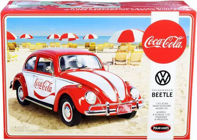 Alt view image 2 of 6 - Skill 3 Snap Model Kit Volkswagen Beetle "Coca-Cola" 1/25 Scale Model by Polar Lights