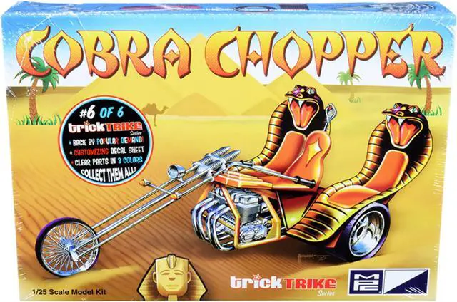 Alt view image 2 of 6 - Skill 2 Model Kit Cobra Chopper "Trick Trikes" Series 1/25 Scale Model by MPC