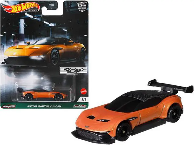 Alt view image 2 of 6 - Aston Martin Vulcan Orange Metallic "Exotic Envy" Series Diecast Model Car by Hot Wheels