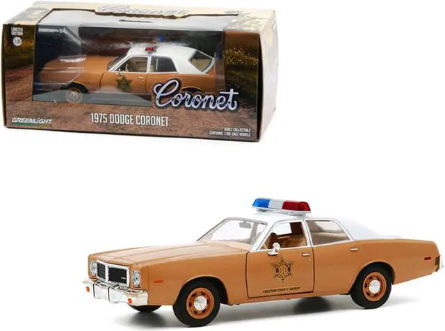 Alt view image 2 of 5 - 1975 Dodge Coronet Brown with White Top "Choctaw County Sheriff" 1/24 Diecast Model Car by Greenlight