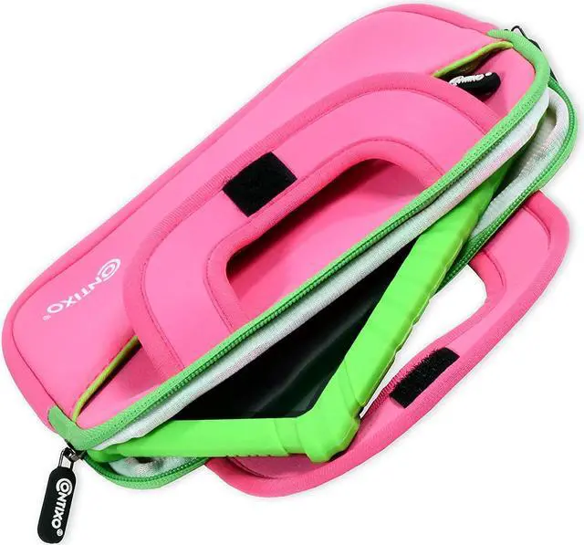 Alt view image 3 of 4 - Contixo 7" Tablet Sleeve Bag Good for Contixo V8/V9 Kids Tablet, Dragon Touch Y88X Pro/Y88X/M7 Kids Tablet, iPad Mini 4 3 2 1, Galaxy Tab A 8.0, Amazon Fire 7 and 8with Accessory Pocket (Pink)