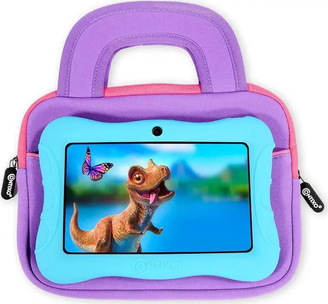 Alt view image 3 of 5 - Contixo 7" Tablet Sleeve Bag Good for Contixo V8/V9 Kids Tablet, Dragon Touch Y88X Pro/Y88X/M7 Kids Tablet, iPad Mini 4 3 2 1, Galaxy Tab A 8.0, Amazon Fire 7 and 8with Accessory Pocket (Purlpe)