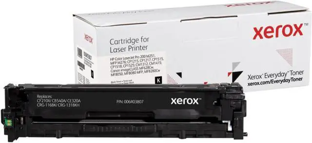 Alt view image 4 of 6 - Xerox 006R03807 Compatible Toner Cartridge Replaces HP CF210X/ CB540A/ CE320A Black Toner Standard Yield; CRG-131 Black