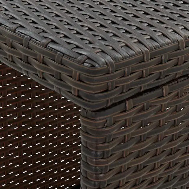 Alt view image 2 of 13 - vidaXL 5 Piece Garden Bar Set with Cushions Poly Rattan Brown