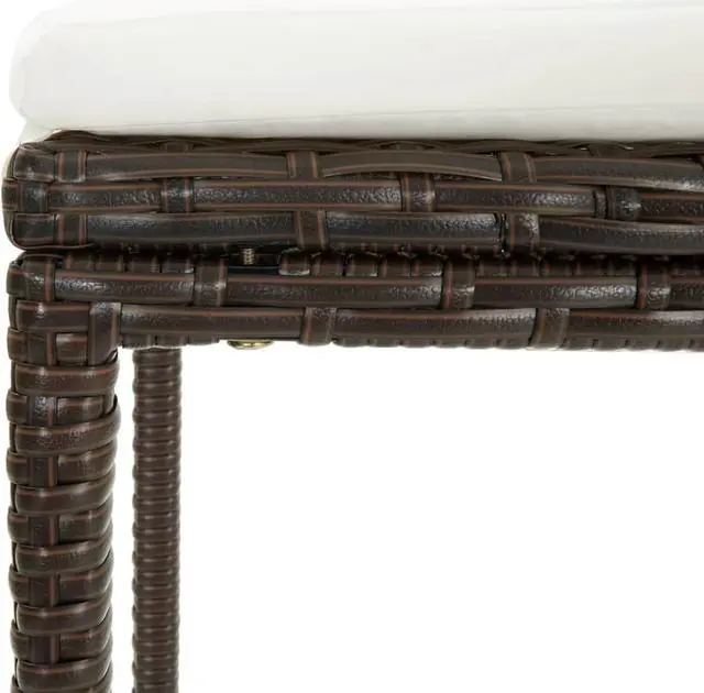 Alt view image 6 of 13 - vidaXL 5 Piece Garden Bar Set with Cushions Poly Rattan Brown