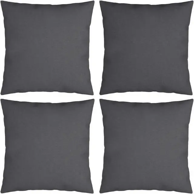 Main image of vidaXL Throw Pillows 4 pcs Anthracite 23.6"x23.6" Fabric