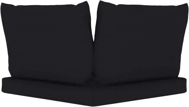 Alt view image 9 of 16 - vidaXL Chair Cushion 3 Pcs Outdoor Seat Cushion Sofa Pad Black Oxford Fabric