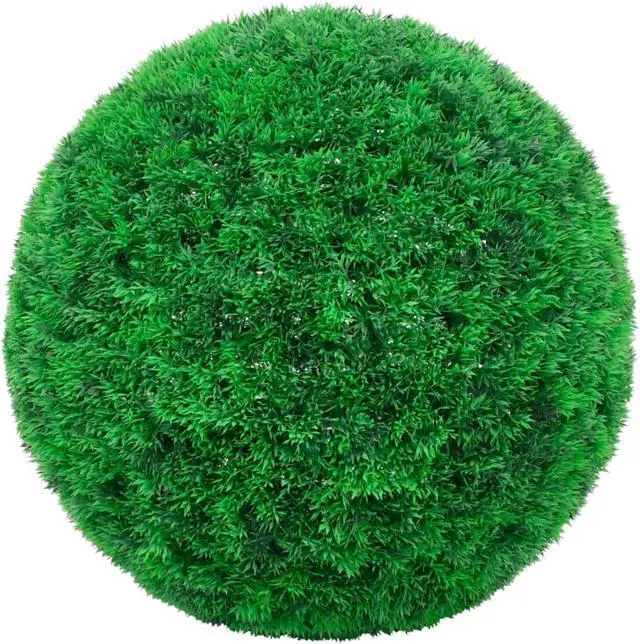 Alt view image 6 of 11 - vidaXL Fake Plant 2 Pcs Artificial Plant Boxwood Topiary Floral Decor 13.8"