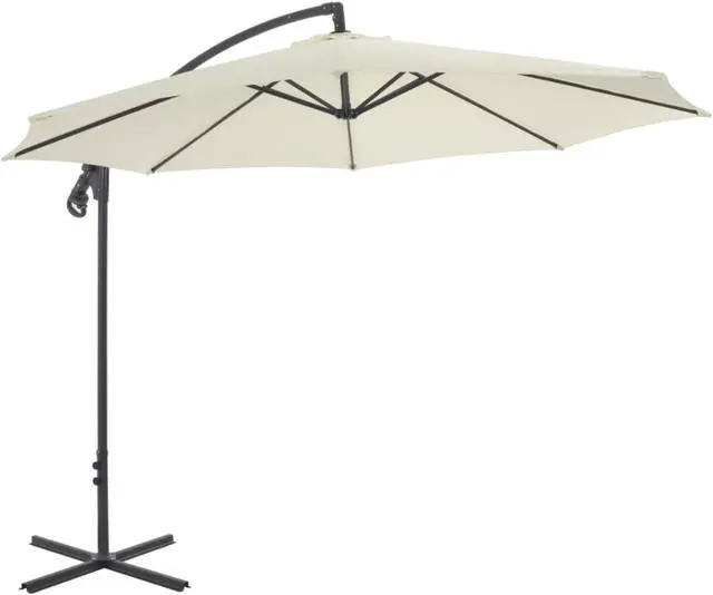 Main image of vidaXL Cantilever Umbrella with Steel Pole 118.1" Sand