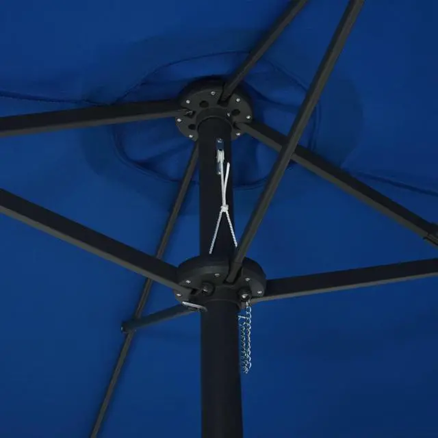 Alt view image 9 of 13 - vidaXL Garden Parasol with Steel Pole 240 cm Anthracite