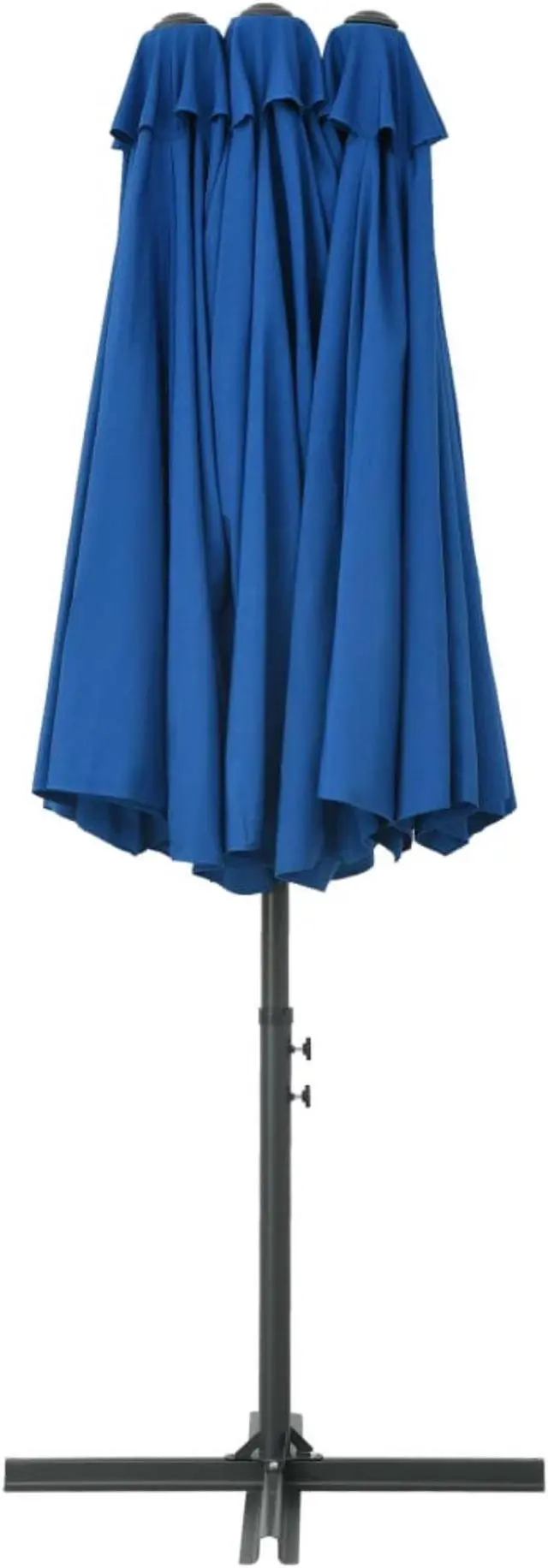Alt view image 13 of 13 - vidaXL Garden Parasol with Steel Pole 240 cm Anthracite