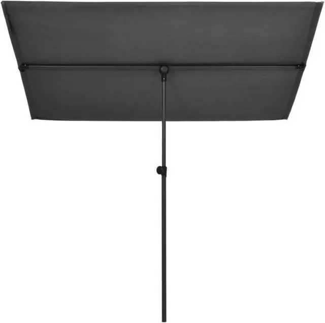 Alt view image 7 of 18 - vidaXL Outdoor Parasol with Aluminum Pole 6.6'x4.9' Anthracite