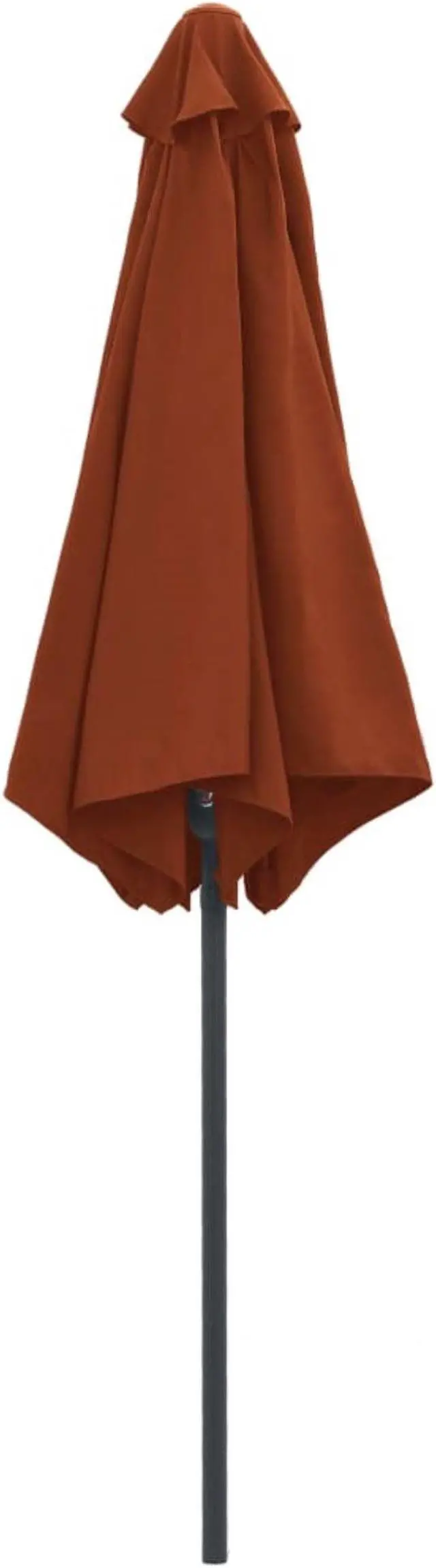 Alt view image 18 of 19 - vidaXL Garden Half Parasol with Pole 180x90 cm Terracotta