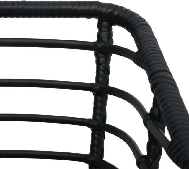 Alt view image 10 of 15 - vidaXL Bistro Set Black, Transparent