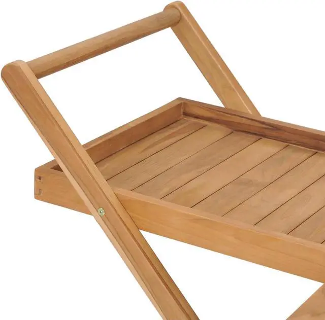 Alt view image 5 of 13 - vidaXL Tea Trolley Solid Teak Wood