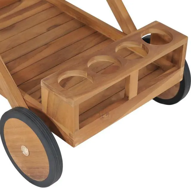 Alt view image 6 of 13 - vidaXL Tea Trolley Solid Teak Wood