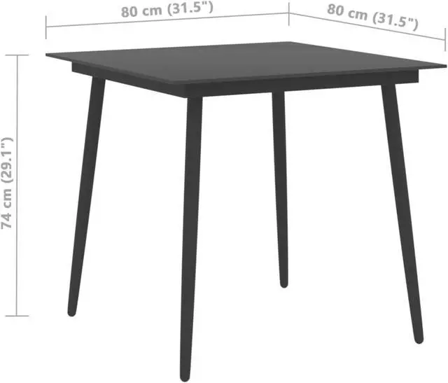 Alt view image 6 of 13 - vidaXL 3 Piece Garden Dining Set PVC Rattan Black