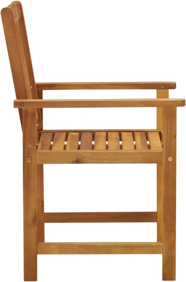 Alt view image 5 of 13 - vidaXL Director's Chairs with Cushions 2 pcs Solid Acacia Wood