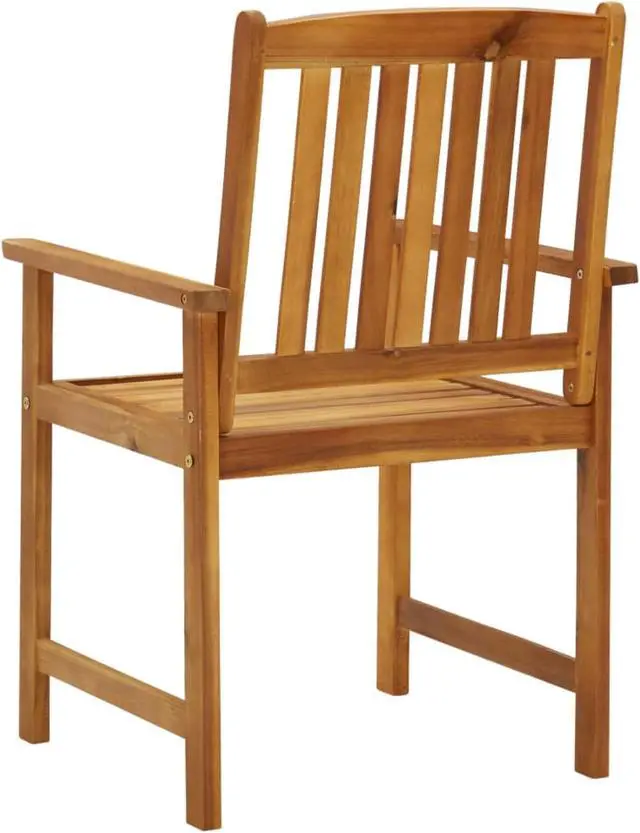 Alt view image 6 of 13 - vidaXL Director's Chairs with Cushions 2 pcs Solid Acacia Wood