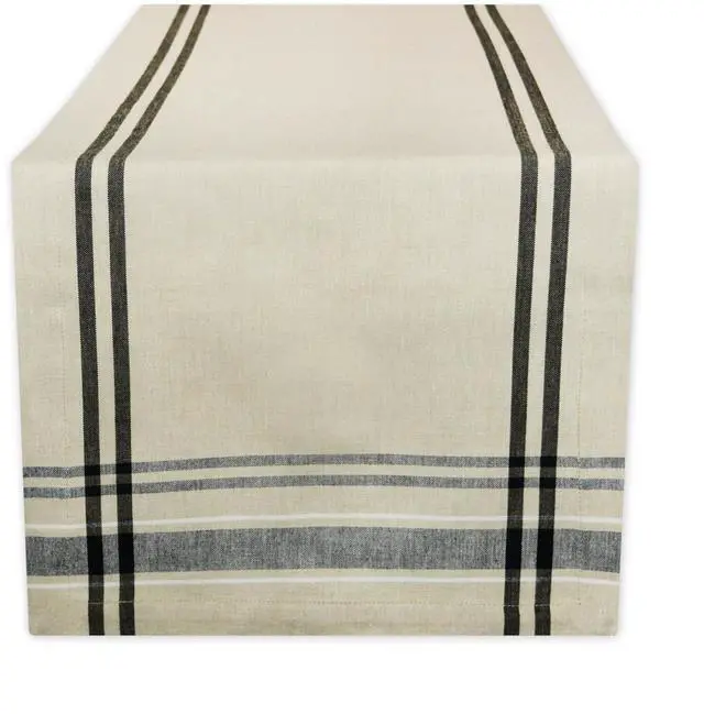 Main image of DII Black French Stripe Table Runner
