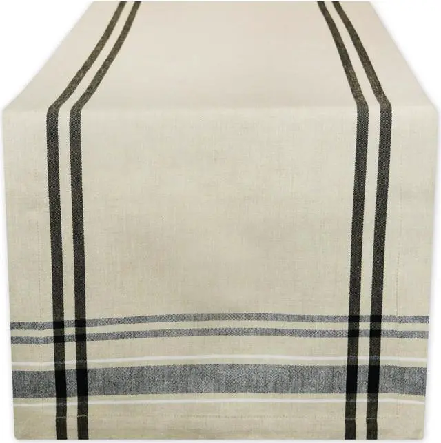 Main image of DII Black French Stripe Table Runner