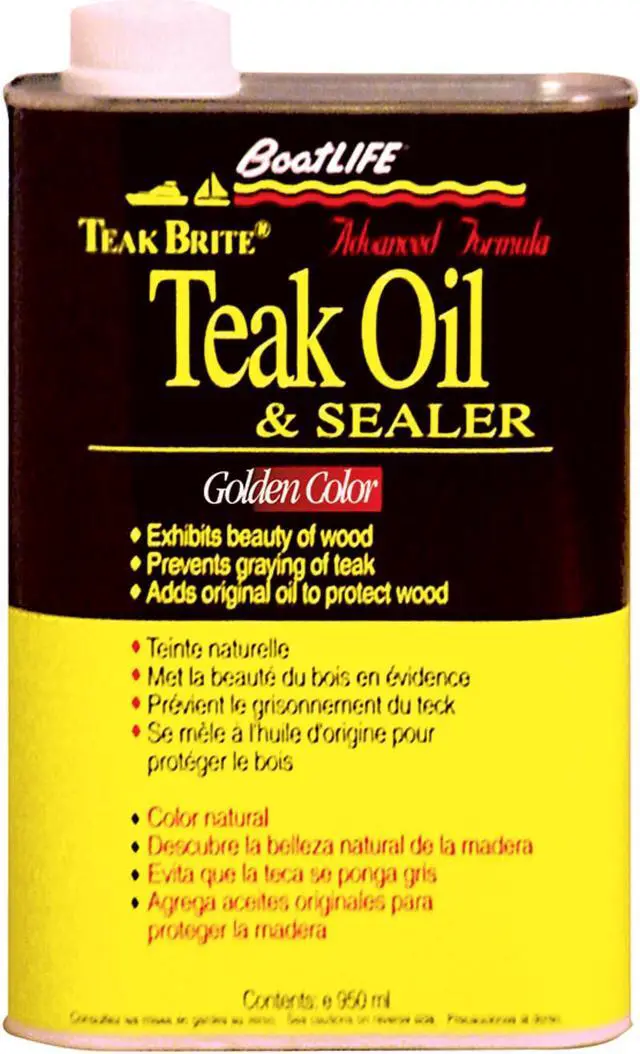 Alt view image 5 of 10 - BOATLIFE 1188 TEAKBRITE OIL GOLDEN 32 FL. OZ.