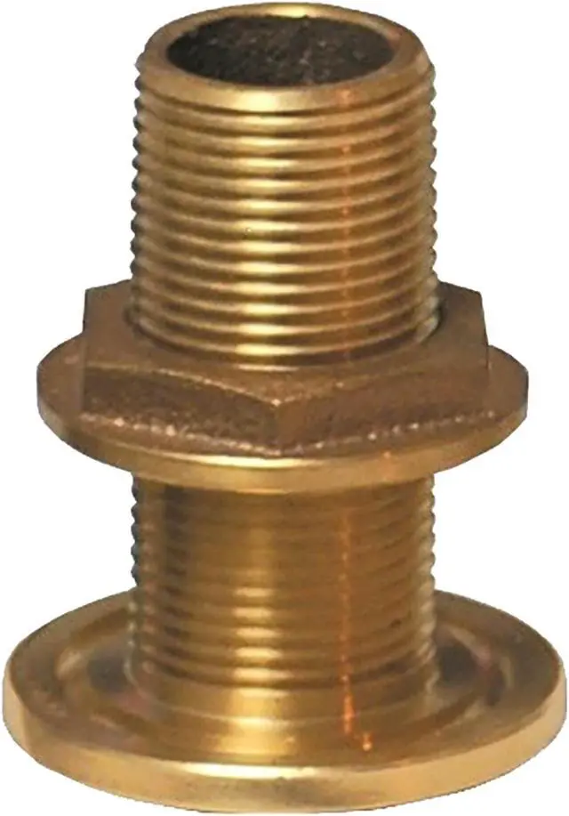 Alt view image 3 of 4 - GROCO 1 1/2 BRONZE THRU-HULL FITTING WITH NUT