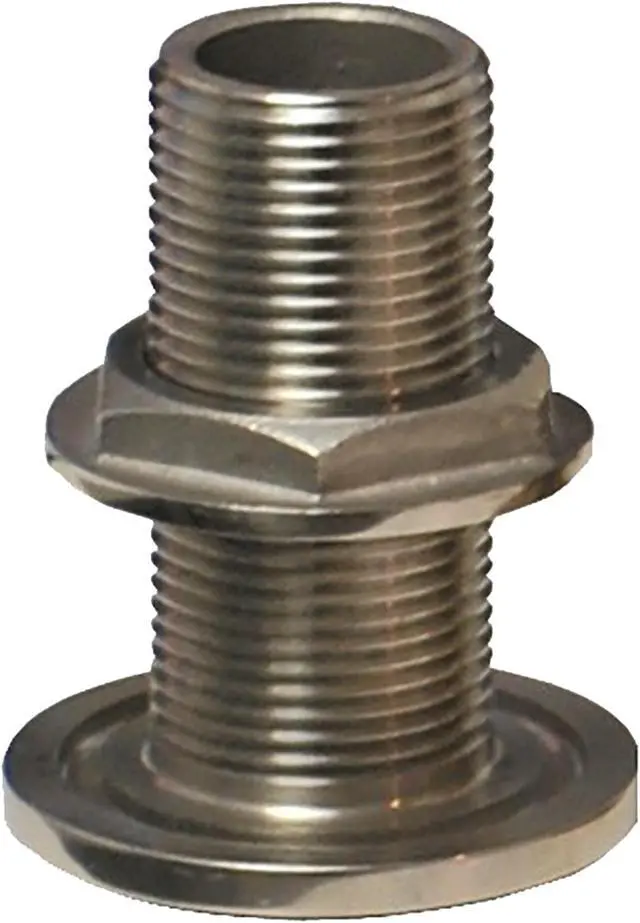 Alt view image 4 of 7 - GROCO 1-1/4" NPS NPT Combo Stainless Steel Thru-Hull Fitting w/Nut