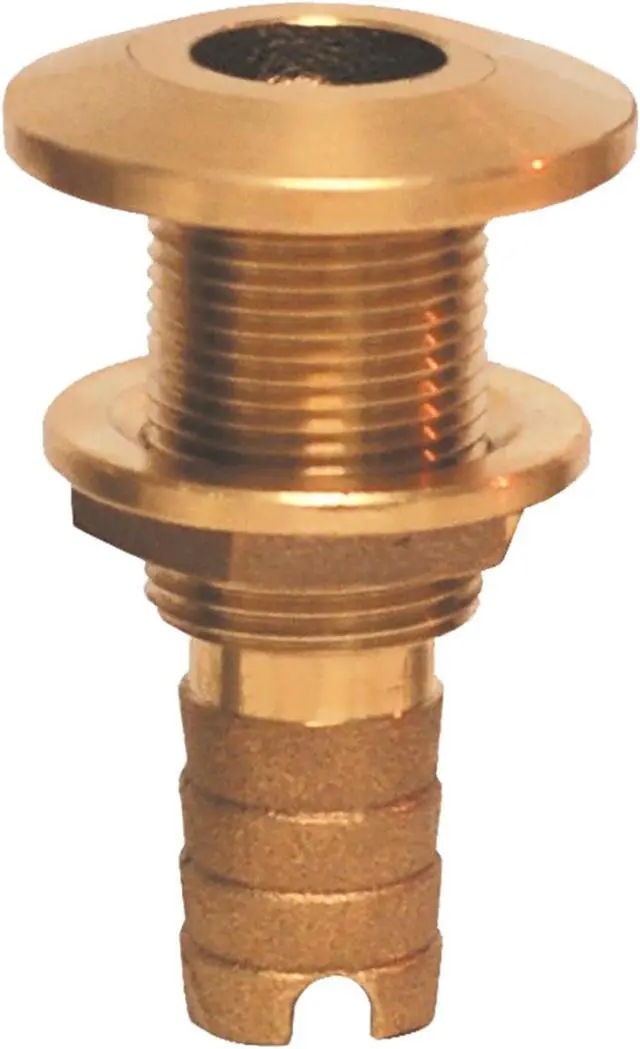 Alt view image 6 of 10 - Groco HTH-500 Bronze Thru-Hull Fitting with Nut 1/2-in. Hose
