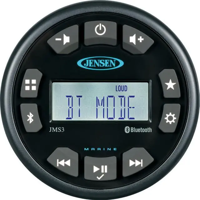 Alt view image 2 of 5 - JENSEN 3" JMS3RTL Bluetooth AM/FM/WB/USB Waterproof Stereo - Black