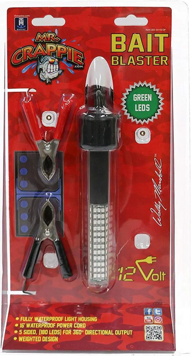 Alt view image 3 of 4 - T-H MARINE MR.CRAPPIE BAIT BLASTER UNDERWATER GREEN LIGHT