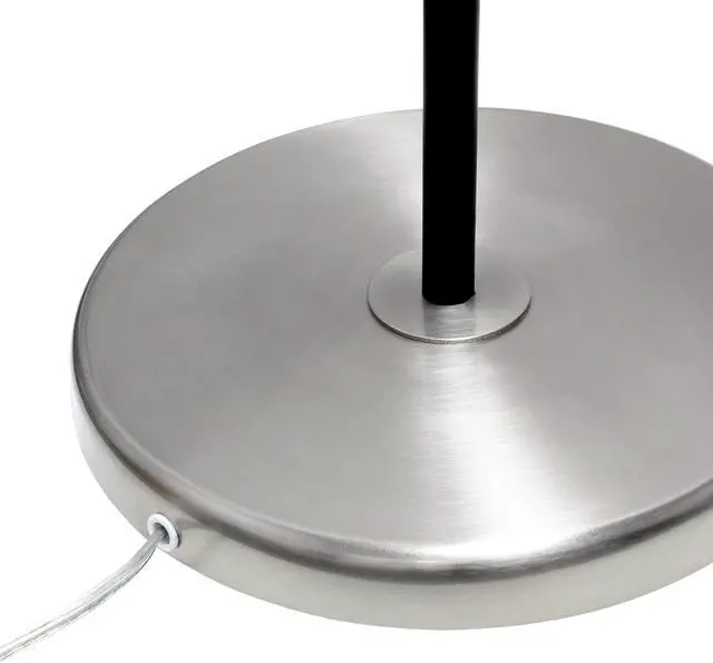 Alt view image 4 of 8 - Lalia Home Black Matte Swivel Floor Lamp with Inner White Dome Shade