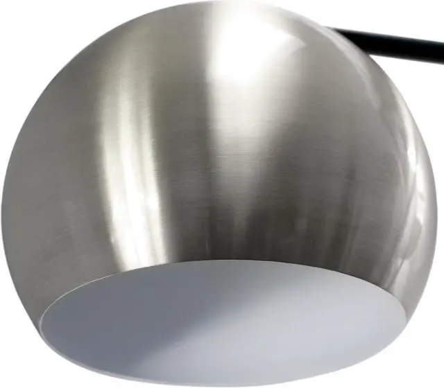 Alt view image 6 of 8 - Lalia Home Black Matte Swivel Floor Lamp with Inner White Dome Shade