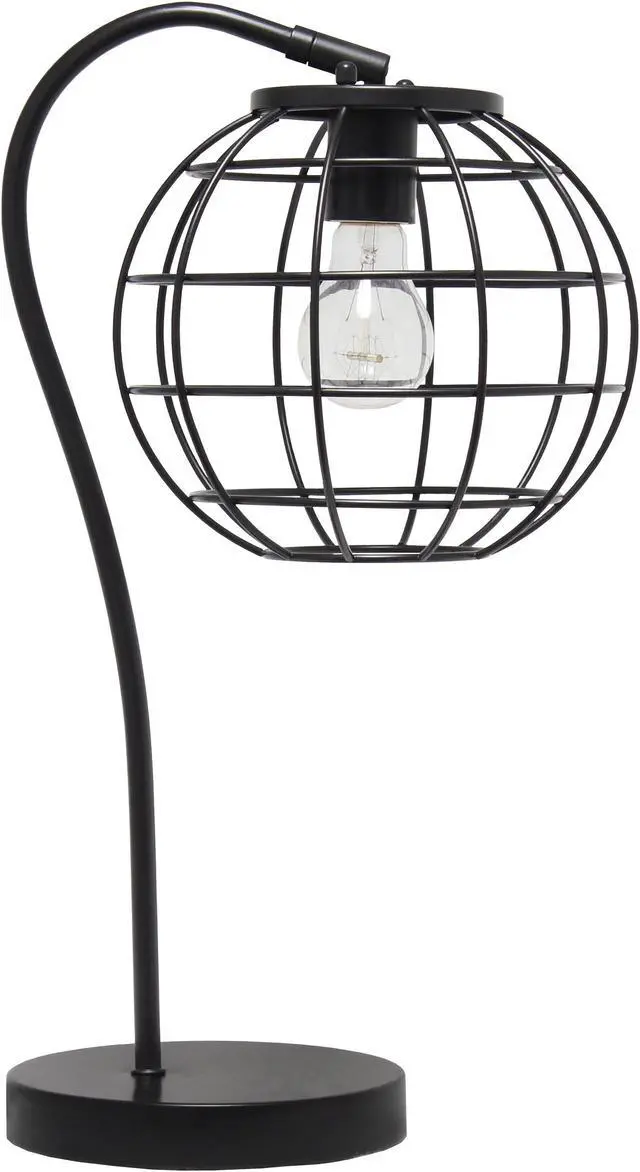 Alt view image 8 of 15 - Lalia Home Arched Metal Cage Table Lamp, Black