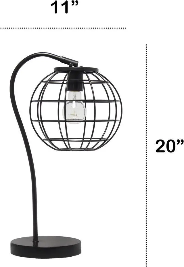 Alt view image 12 of 15 - Lalia Home Arched Metal Cage Table Lamp, Black