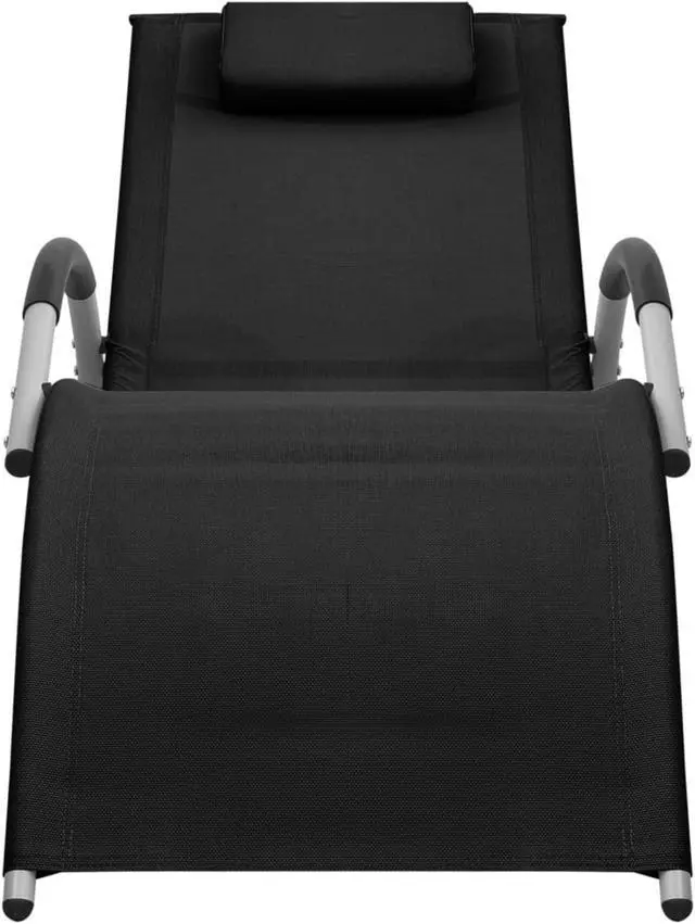Alt view image 9 of 13 - vidaXL Patio Lounge Chair Outdoor Sunbed with Pillow Sunlounger Textilene