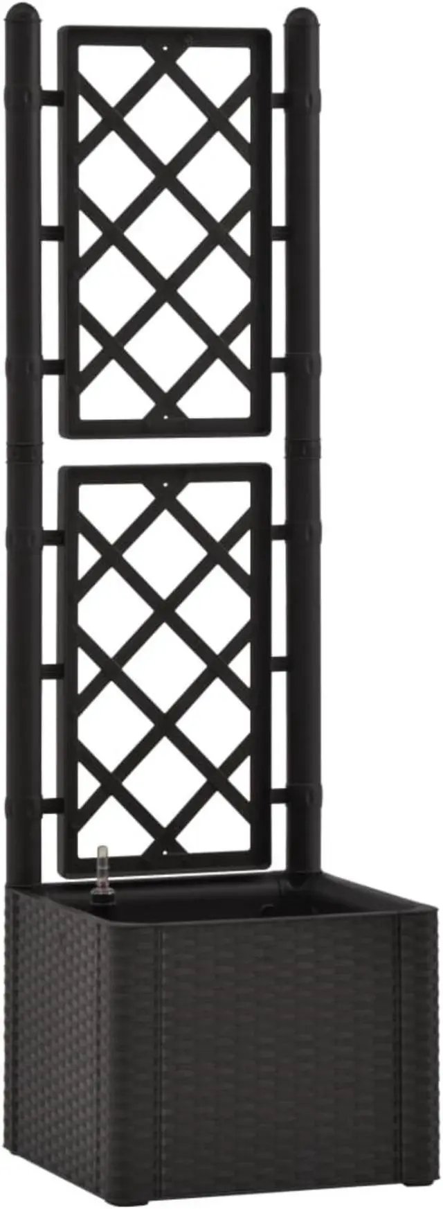 Alt view image 9 of 13 - vidaXL Garden Raised Bed with Trellis and Self Watering System Anthracite