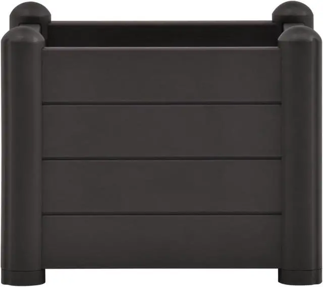 Alt view image 8 of 12 - vidaXL Planter Flower Box Raised Flower Bed Outdoor Planter for Patio Anthracite