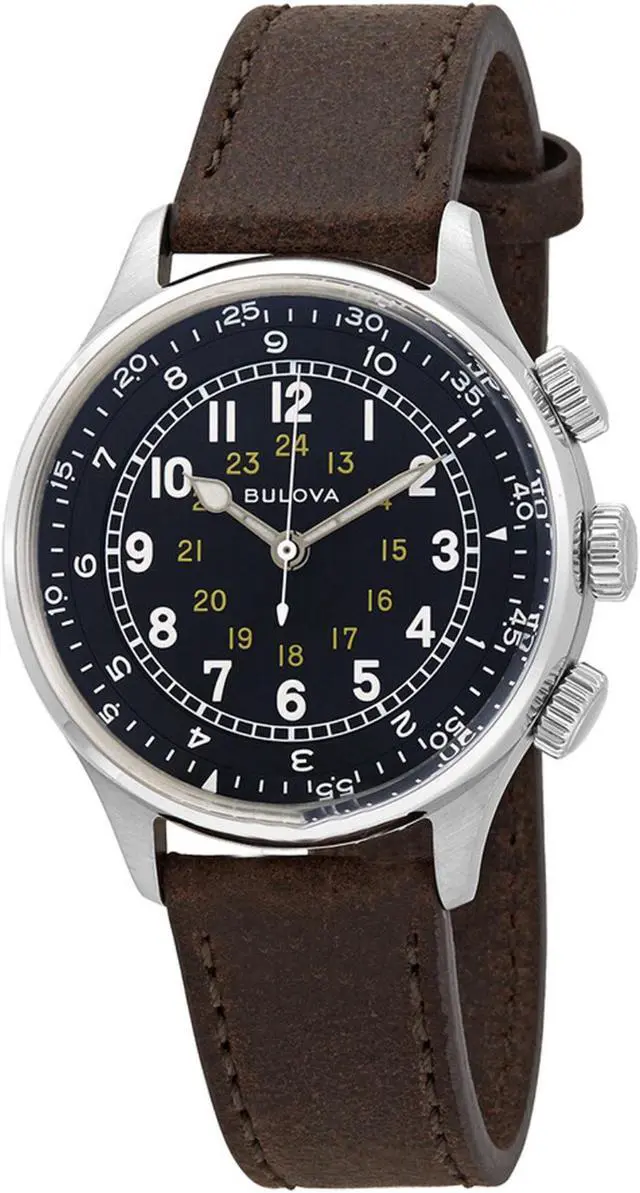 Alt view image 9 of 15 - Bulova 96A245 A-15 Pilot Watch