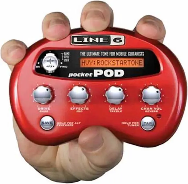 Alt view image 17 of 20 - Line 6 Pocket POD - Mini Guitar Amp Modeler Guitar Multi-Effect