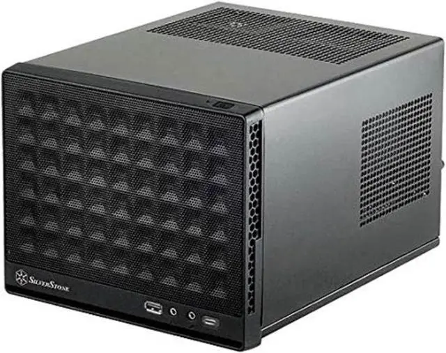 Alt view image 2 of 8 - silverstone technology sg13, type-c port, ultra compact mini-itx computer case with mesh front panel, black, sst-sg13b-c